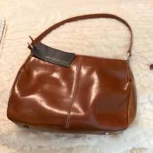 Authentic Kenneth Cole Handbag New w tags Brown Leather Shoulder Strap Vintage
